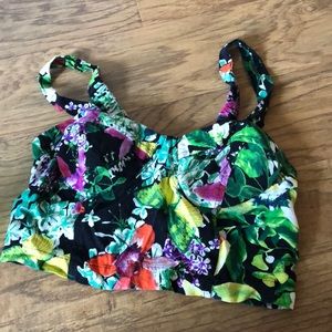 Pretty Floral Bandeau Bra